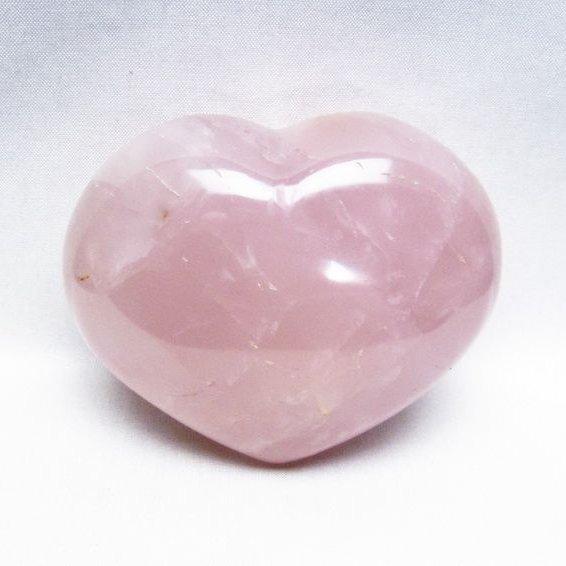 ローズクォーツ ハート 置物 一点物 155-464 : 天然石・パワーストーン
