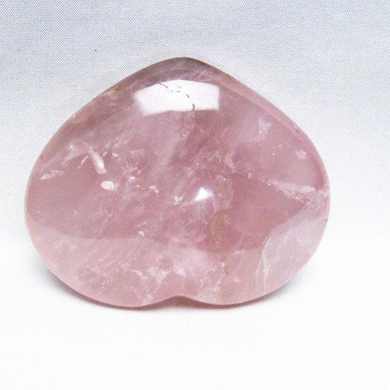 ローズクォーツ ハート 置物 一点物 155-468 : 天然石・パワーストーン