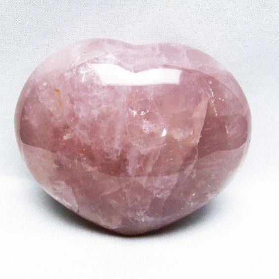 ローズクォーツ ハート 置物 一点物 送料無料 155-494 : 天然石