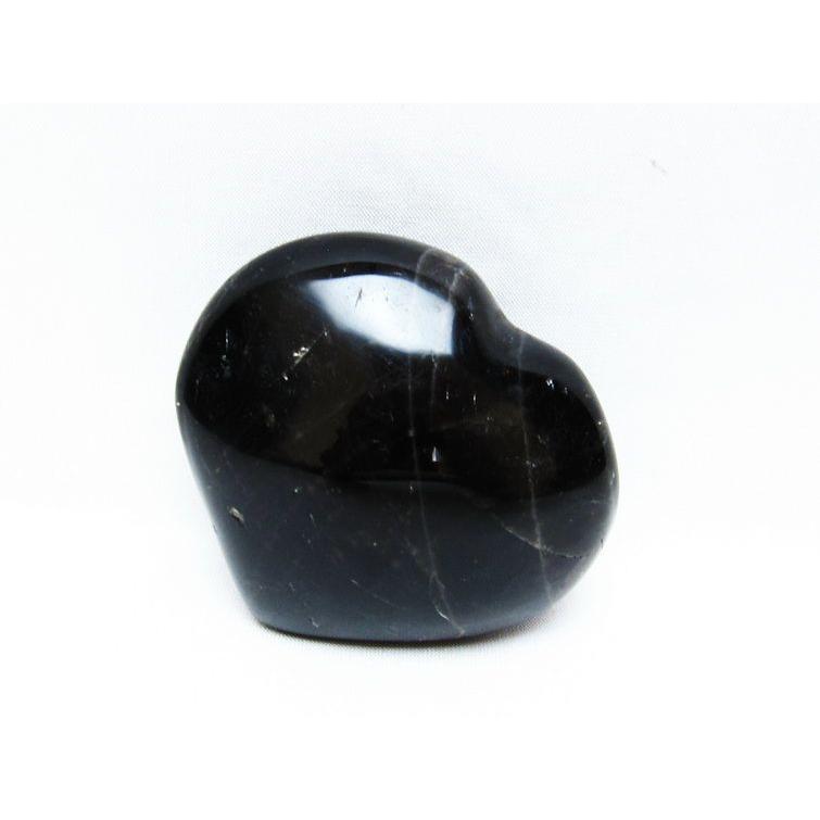 モリオン 置物 黒水晶 ハート 一点物 155-615 : 天然石 モリオン 置物 黒水晶 ハート 一点物 155-615 : 天然石