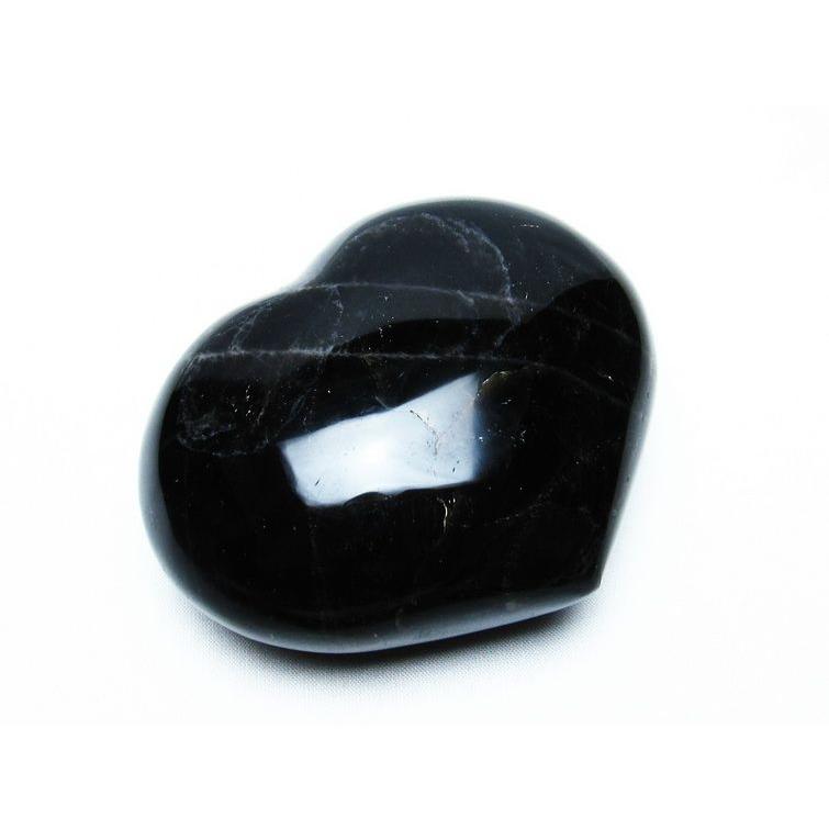 モリオン 置物 黒水晶 ハート 一点物 155-679 : 天然石