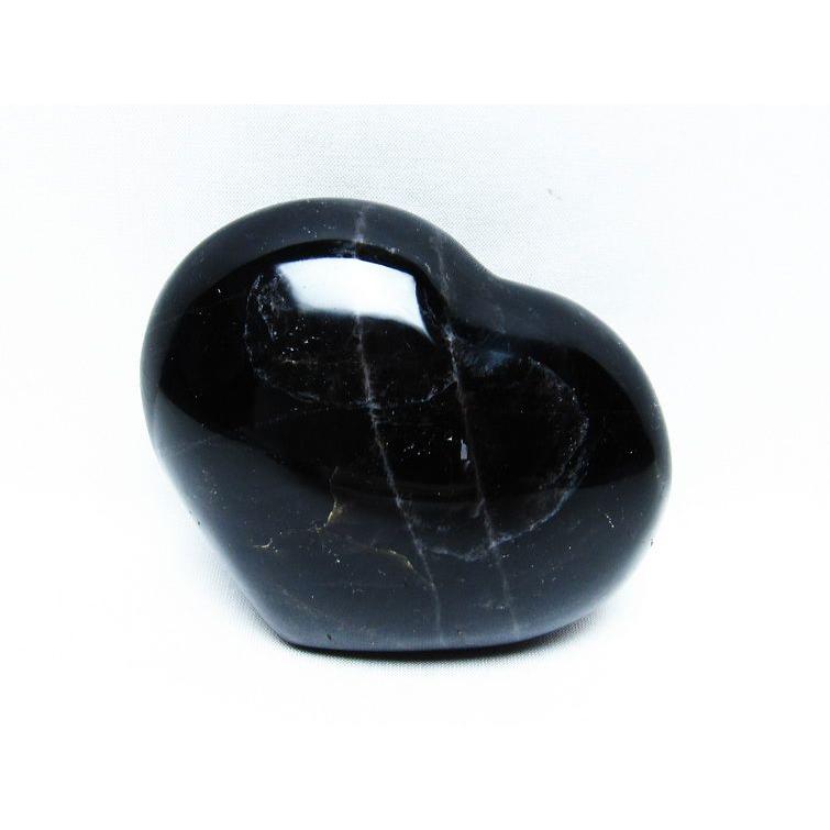 モリオン 置物 黒水晶 ハート 一点物 155-679 : 天然石