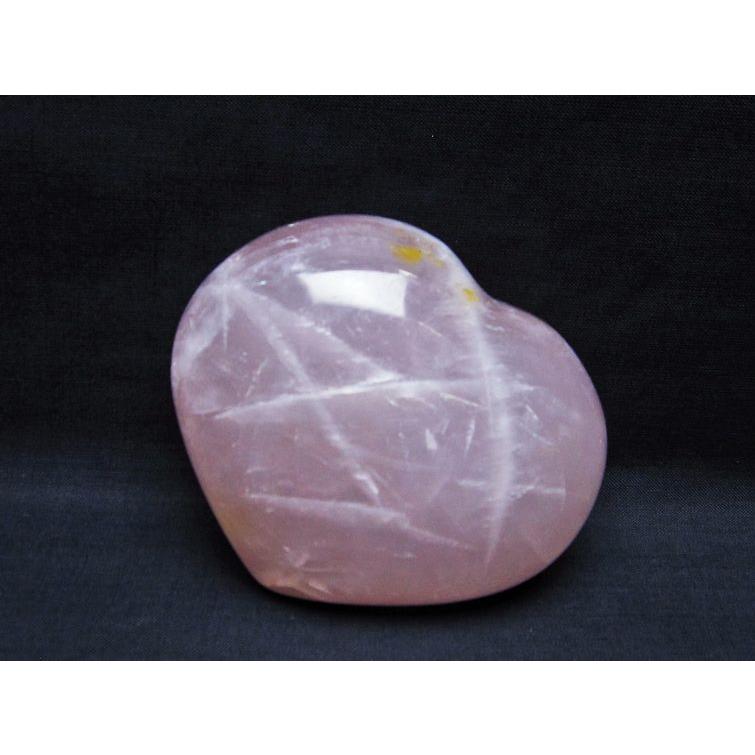 ローズクォーツ 置物 ハート 一点物 155-694 : 天然石・パワーストーン