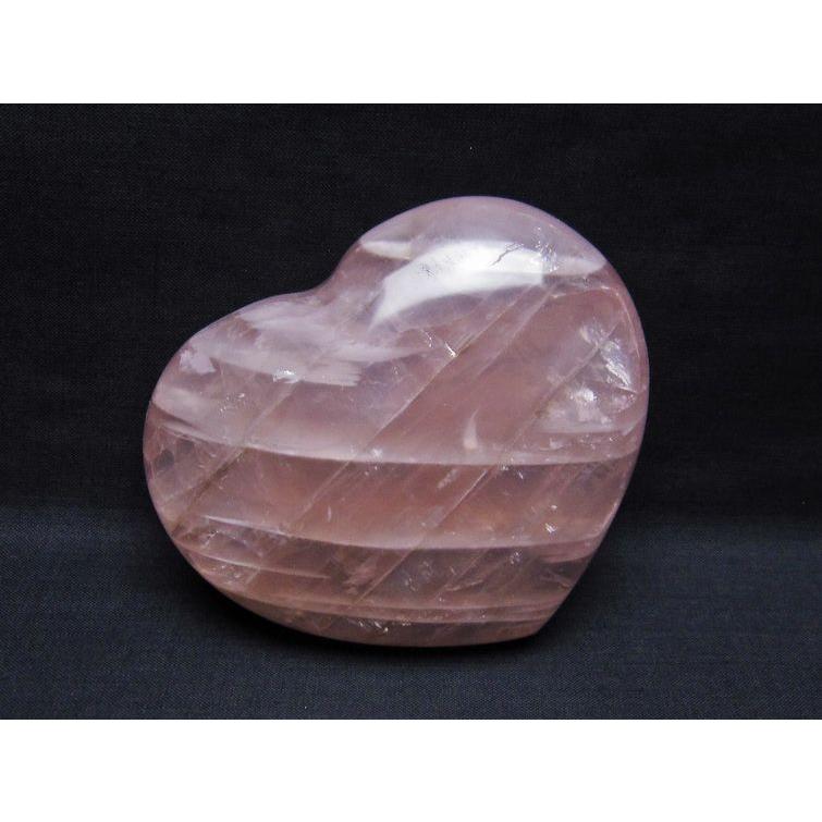 ローズクォーツ 置物 ハート 一点物 155-714 : 天然石・パワーストーン