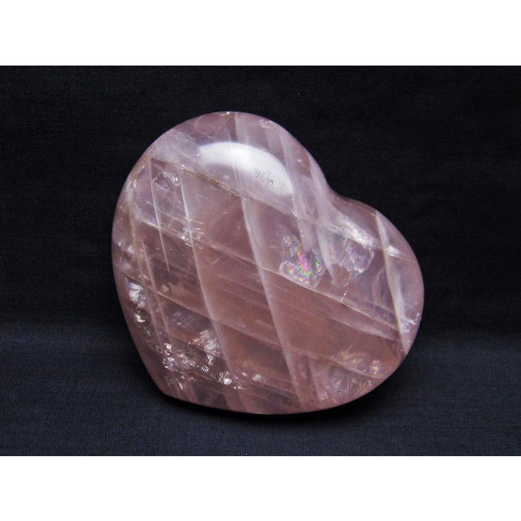 ローズクォーツ 置物 ハート 一点物 155-714 : 天然石・パワーストーン