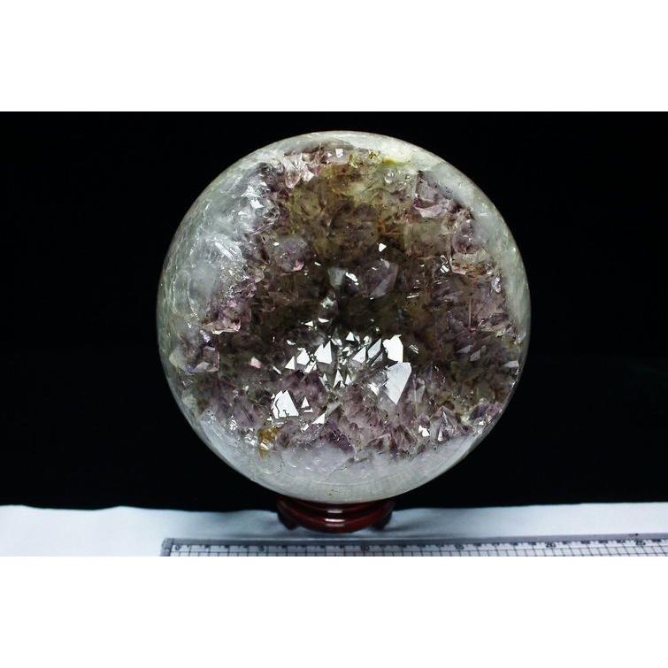 アメジストドーム　笑口 ブラジル産 アメジスト笑口丸玉（クラスター丸玉）ジオード