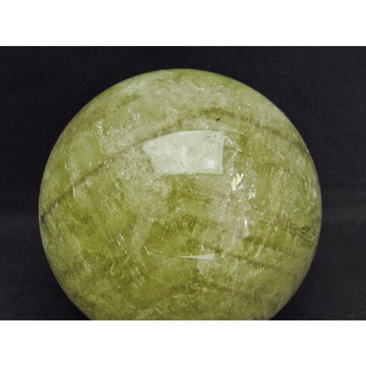 3.1Kg シトリンクォーツ 丸玉 スフィア 虹入り ファントム 130mm 送料無料 一点物 161-284の画像