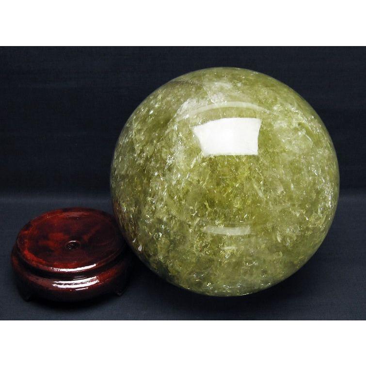 5.7Kg シトリン 丸玉 虹入り 160mm シトリンクォーツ スフィア 一点物