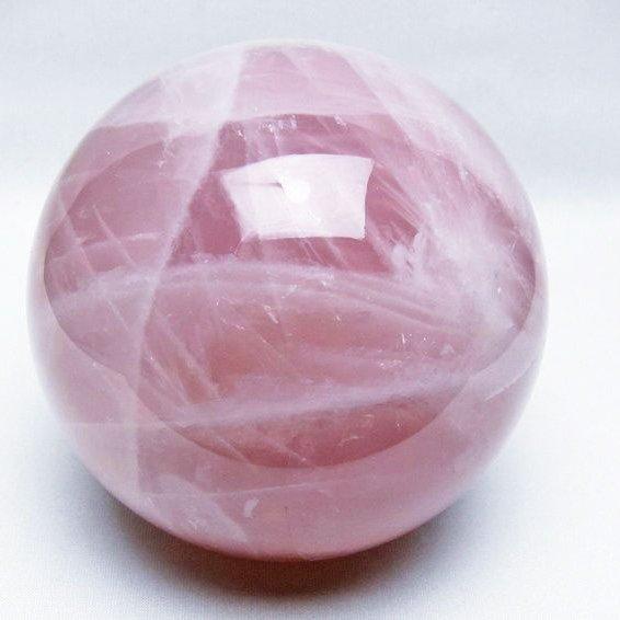 2.4Kg ローズクォーツ 丸玉 125mm スフィア 置物 一点物 送料無料 161