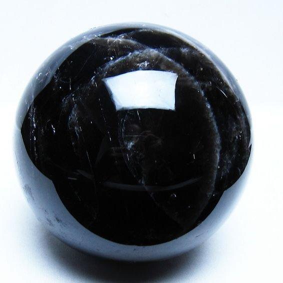 2.1Kg モリオン 黒水晶 丸玉 117mm スフィア 一点物 送料無料 161-937
