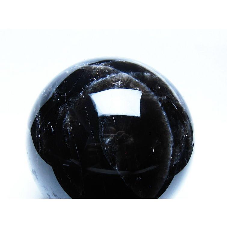 2.1Kg モリオン 黒水晶 丸玉 117mm スフィア 一点物 送料無料 161-937