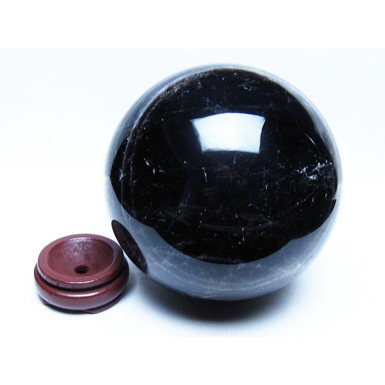 3.2Kg モリオン 黒水晶 丸玉 135mm スフィア 一点物 送料無料 161-942