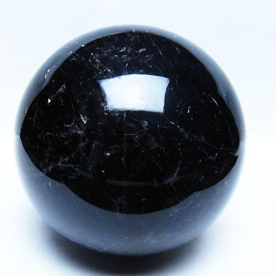 2.6Kg モリオン 黒水晶 丸玉 128mm スフィア 一点物 送料無料 161-949