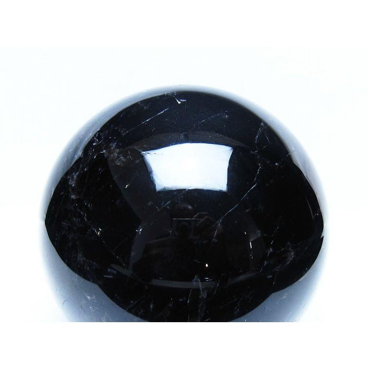 2.6Kg モリオン 黒水晶 丸玉 128mm スフィア 一点物 送料無料 161-960