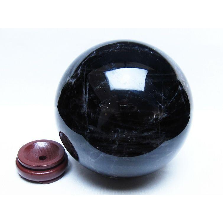 3.6Kg モリオン 黒水晶 丸玉 140mm スフィア 一点物 送料無料 161-964