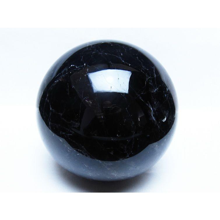 3.7Kg モリオン 黒水晶 丸玉 140mm スフィア 一点物 送料無料 161-965 