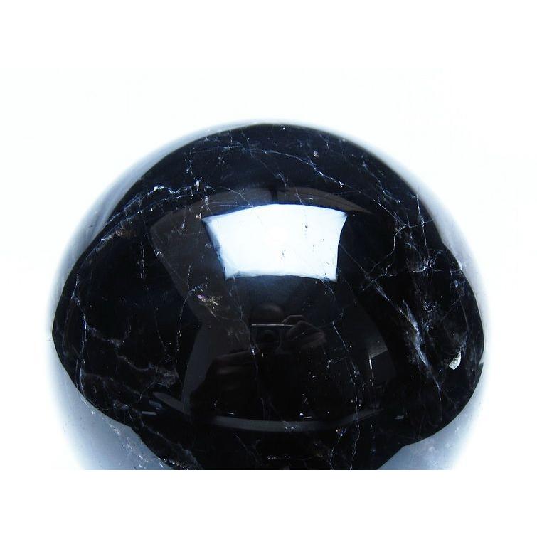 3.7Kg モリオン 黒水晶 丸玉 140mm スフィア 一点物 送料無料 161-965
