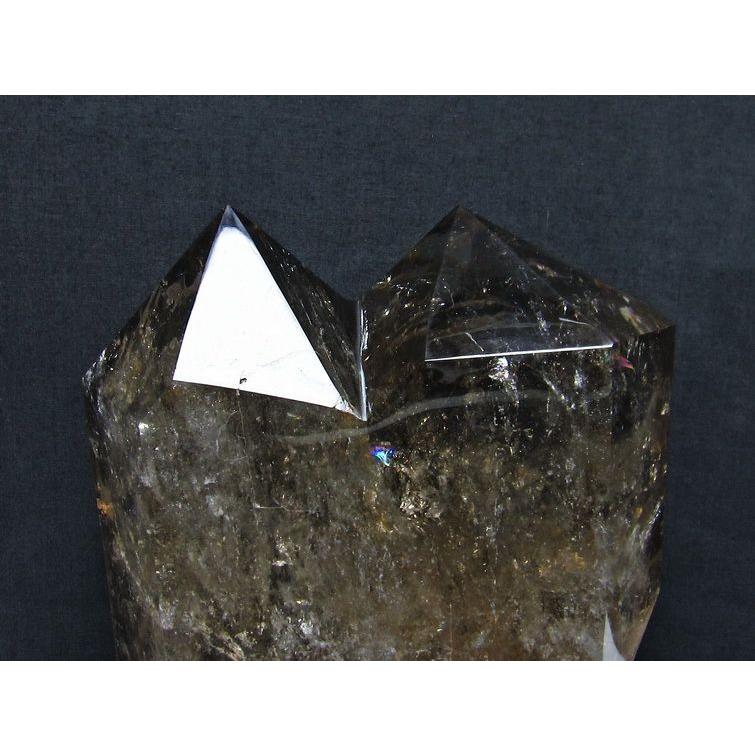 スモーキー クォーツ 六角柱 スモーキークォーツ 六角柱 煙水晶 5.2Kg 台座付属 送料無料 一点物