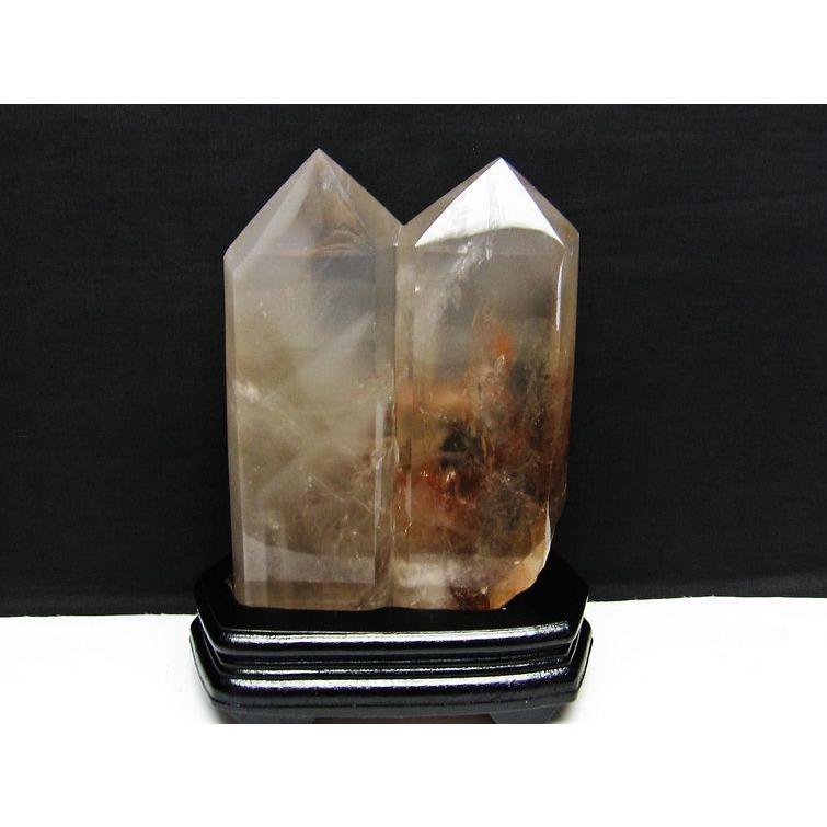2.7Kg 水晶 六角柱 ダブルポイント 台座付属 送料無料 一点物 162-148_1