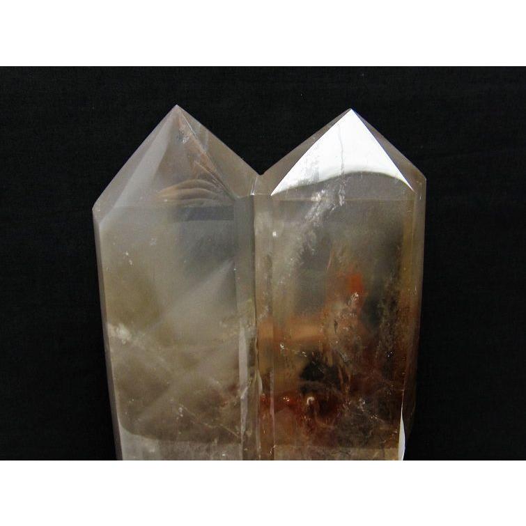 2.7Kg 水晶 六角柱 ダブルポイント 台座付属 送料無料 一点物 162-148_3