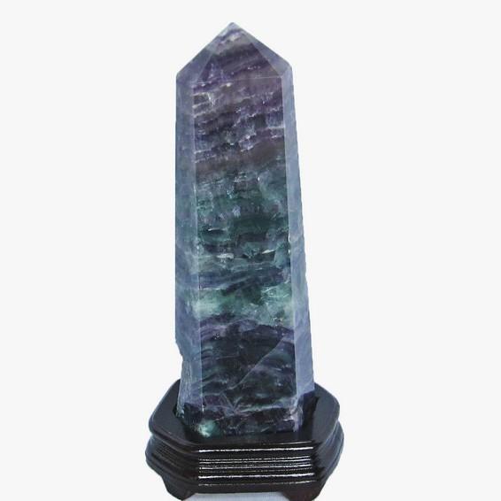 5Kg フローライト 原石 蛍石 六角柱 台座付属 送料無料 一点物 162-16