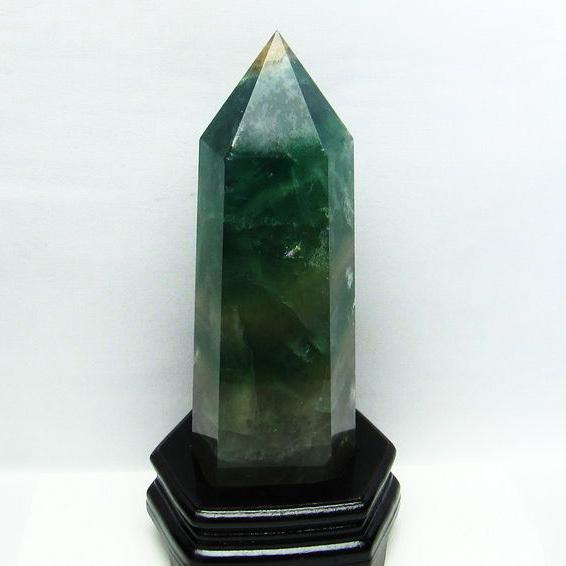 2.1Kg フローライト 原石 蛍石 六角柱 台座付属 送料無料 一点物 162