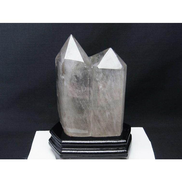 3.3Kg 水晶 六角柱 ダブルポイント 台座付属 送料無料 一点物 162-238