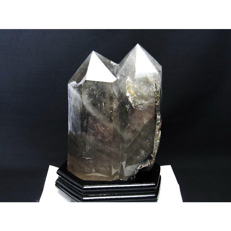6.1Kg 水晶 六角柱 ダブルポイント 台座付属 送料無料 一点物 162-240
