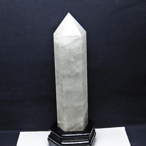 2.9Kg 水晶 六角柱 台座付属 ポイント 置物 原石 送料無料 一点物 162