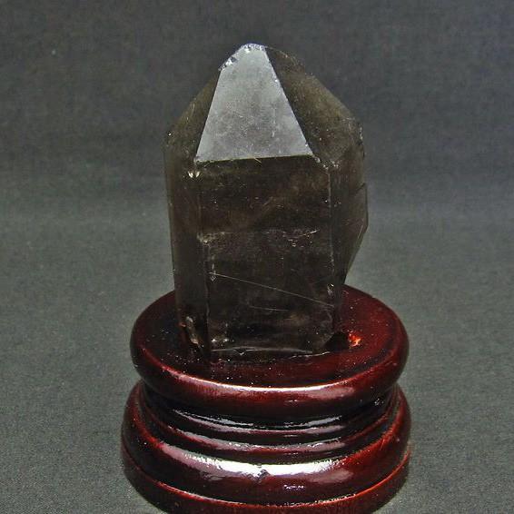 スモーキークォーツ 煙水晶 原石 ルチルクォーツ入り 台座付属 送料
