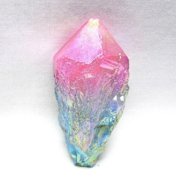 オーラクリスタル 原石 マルチカラー エレスチャル オーラ水晶 一点物 