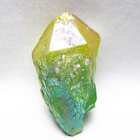 オーラクリスタル 原石 マルチカラー エレスチャル オーラ水晶 一点物
