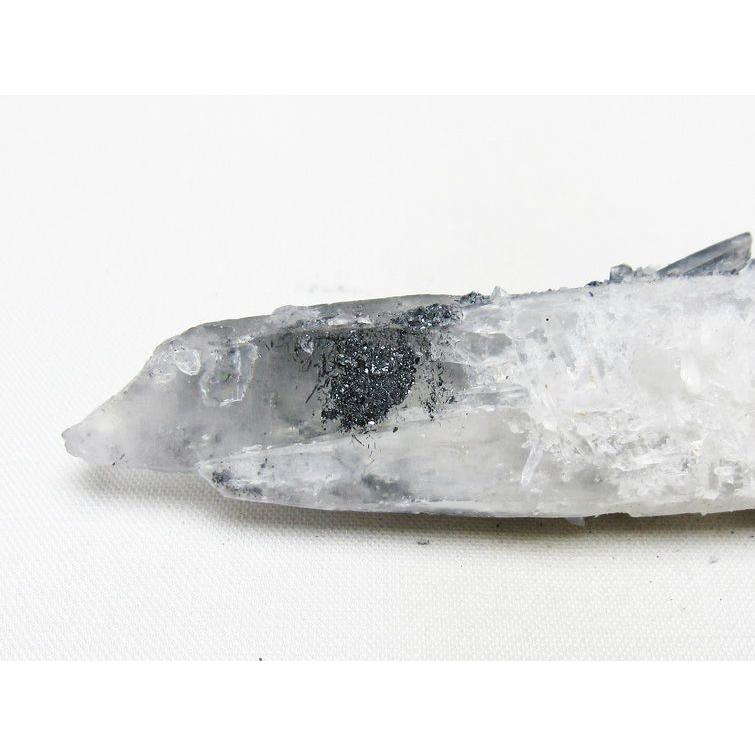 レーザークリスタル 水晶 クラスター 水晶 原石 スティブナイト 輝安鉱入り 一点物 [送料無料] 172-3367_3
