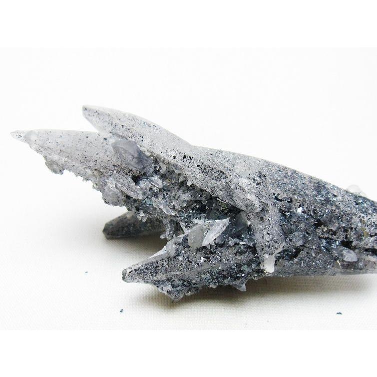 レーザークリスタル 水晶 クラスター 水晶 原石 スティブナイト 輝安鉱入り 一点物 [送料無料] 172-3382_2
