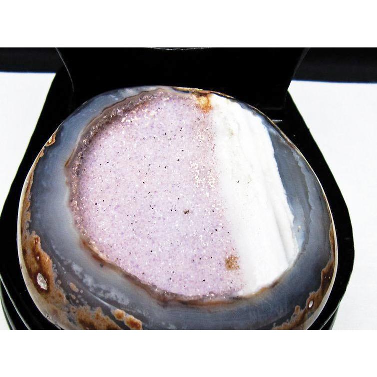 トレジャーメノウ アゲート 台座付属 原石 置物 一点物 送料無料 175