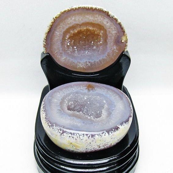 トレジャーメノウ アゲート ジオード 台座付属 一点物 送料無料 175