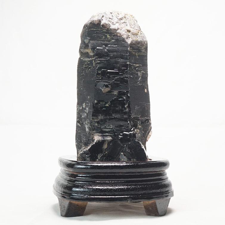 モリオン　ブラジル産　黒水晶　1.8キロ ブラジル産モリオン（黒水晶） ラウンド カボション10×10mm 3個