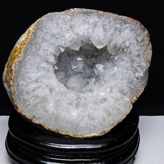 1.7Kg アゲート ジオード 原石 置物 台座付属 瑪瑙 メノウ 晶洞 一点物