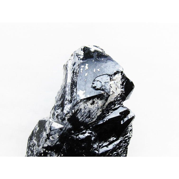 モリオン 1.2Kg 黒水晶 原石 山東省産 台座付属 一点物 送料無料 181
