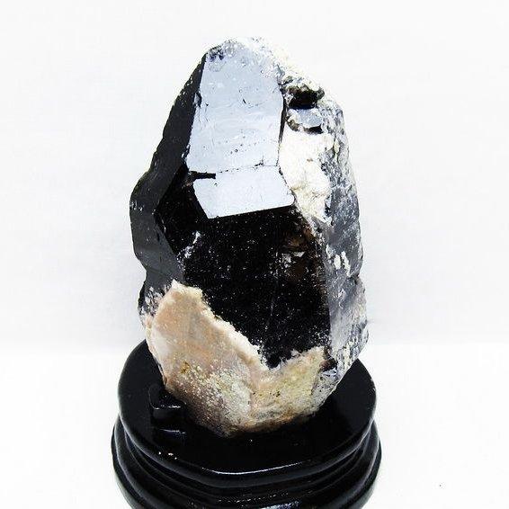 【高純度】希少【最強魔除け】雪景色★モリオン（黒水晶）原石1.55kg 台座付 山東省産 モリオン 純天然 黒水晶 原石 t460-7082 : 誠安天然石専門店