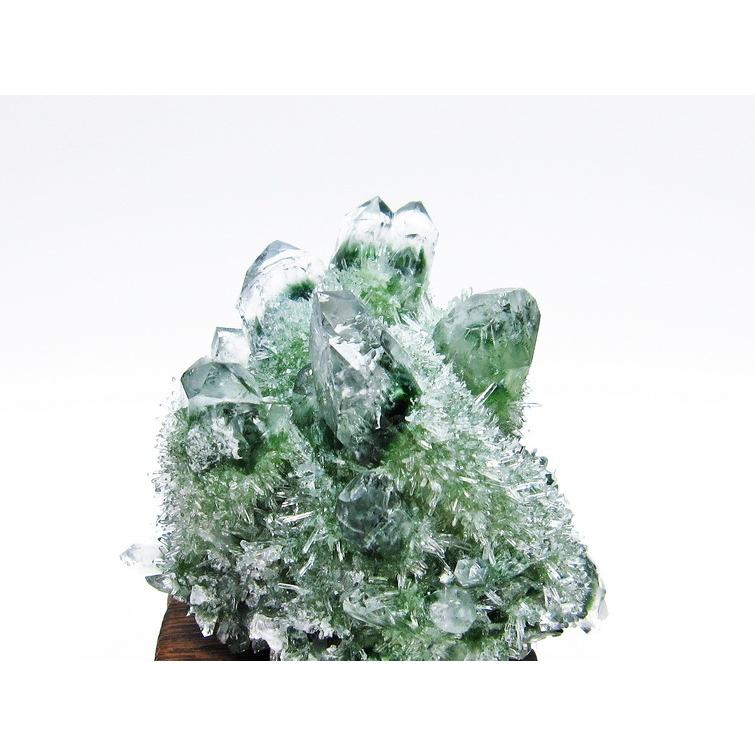 緑水晶 クラスター 台座付属 一点物 182-4528 : 天然石