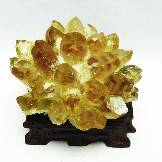 シトリン クラスター 原石 台座付属 [送料無料] 182-4762 : 182-4762  