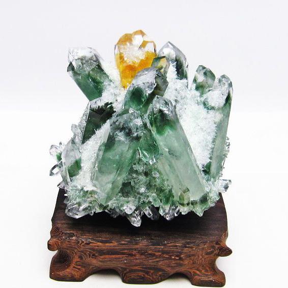 緑水晶 クラスター 原石 台座付属 182-4832 : 182-4832 : 天然石 