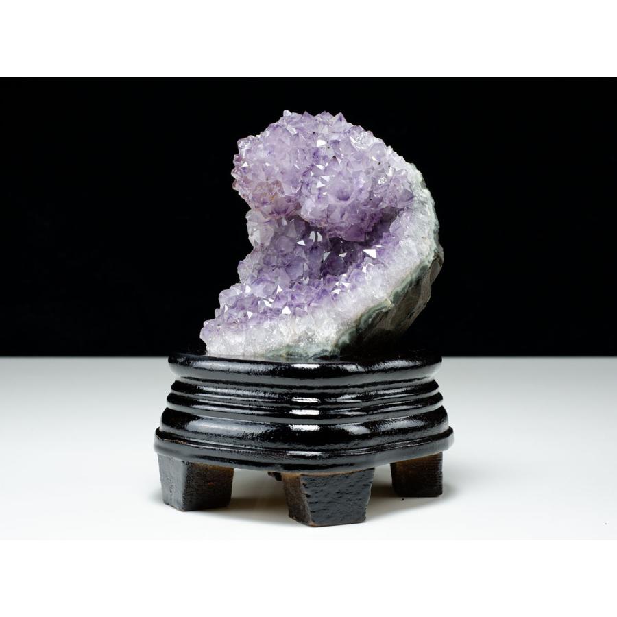 アメジスト クラスター ウルグアイ産 アメシスト 原石 Amethyst 台座付属 ファントム 花型 一点物 送料無料 182-5529_2