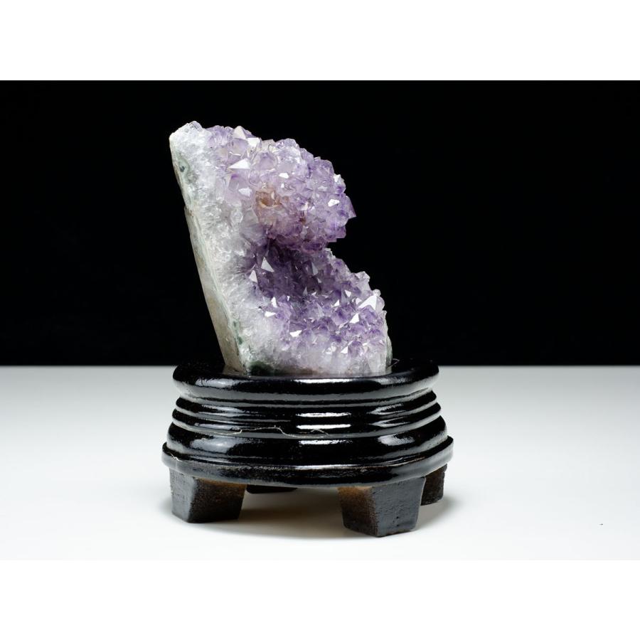 アメジスト クラスター ウルグアイ産 アメシスト 原石 Amethyst 台座付属 ファントム 花型 一点物 送料無料 182-5529_3