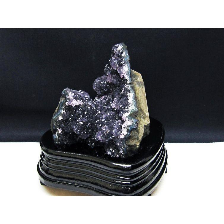 アメジスト クラスター ウルグアイ産 アメシスト 原石 Amethyst 台座付属 花型 一点物 送料無料 182-5533_1
