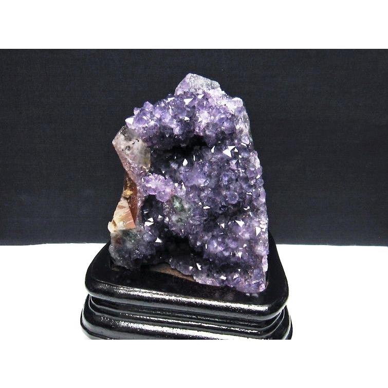 アメジスト クラスター ウルグアイ産 カルサイト付き アメシスト 紫
