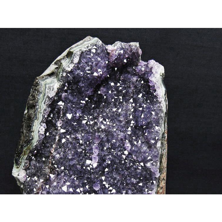 1.4Kg アメジスト クラスター ウルグアイ産 原石 amethyst 台座付属 花