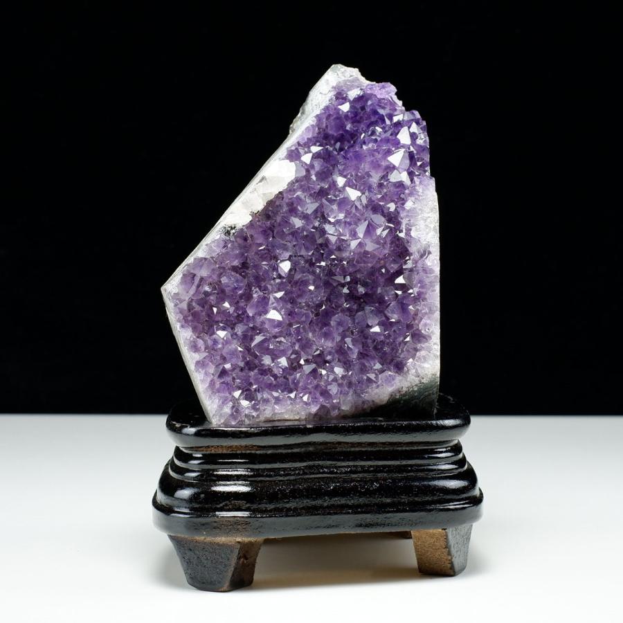 1.4Kg アメジスト クラスター ウルグアイ産 原石 amethyst 台座付属
