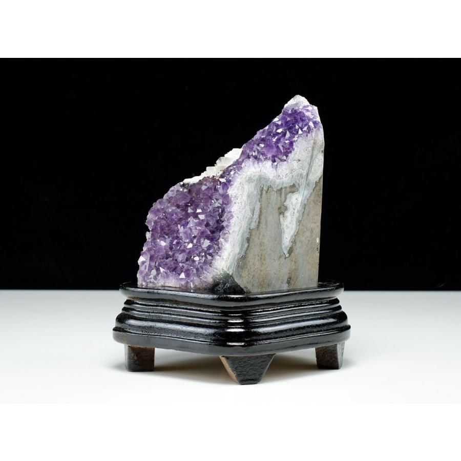 1.4Kg アメジスト クラスター ウルグアイ産 原石 amethyst 台座付属